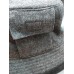 Liz Claiborne s Dark Gray Wool Blend Bucket Hat Pocket  Leather trim  eb-80171954